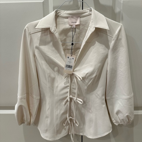 Cinq A Sept Brit Top Ivory - Picture 3 of 5